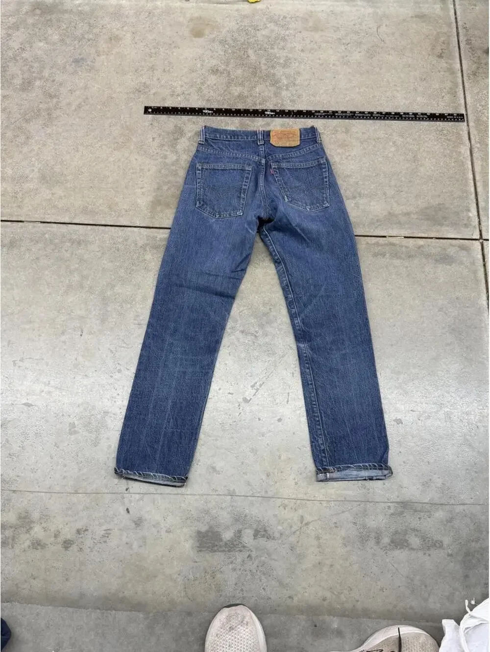vintage levis 505 blue straight leg made in usa jeans size 27 x 30